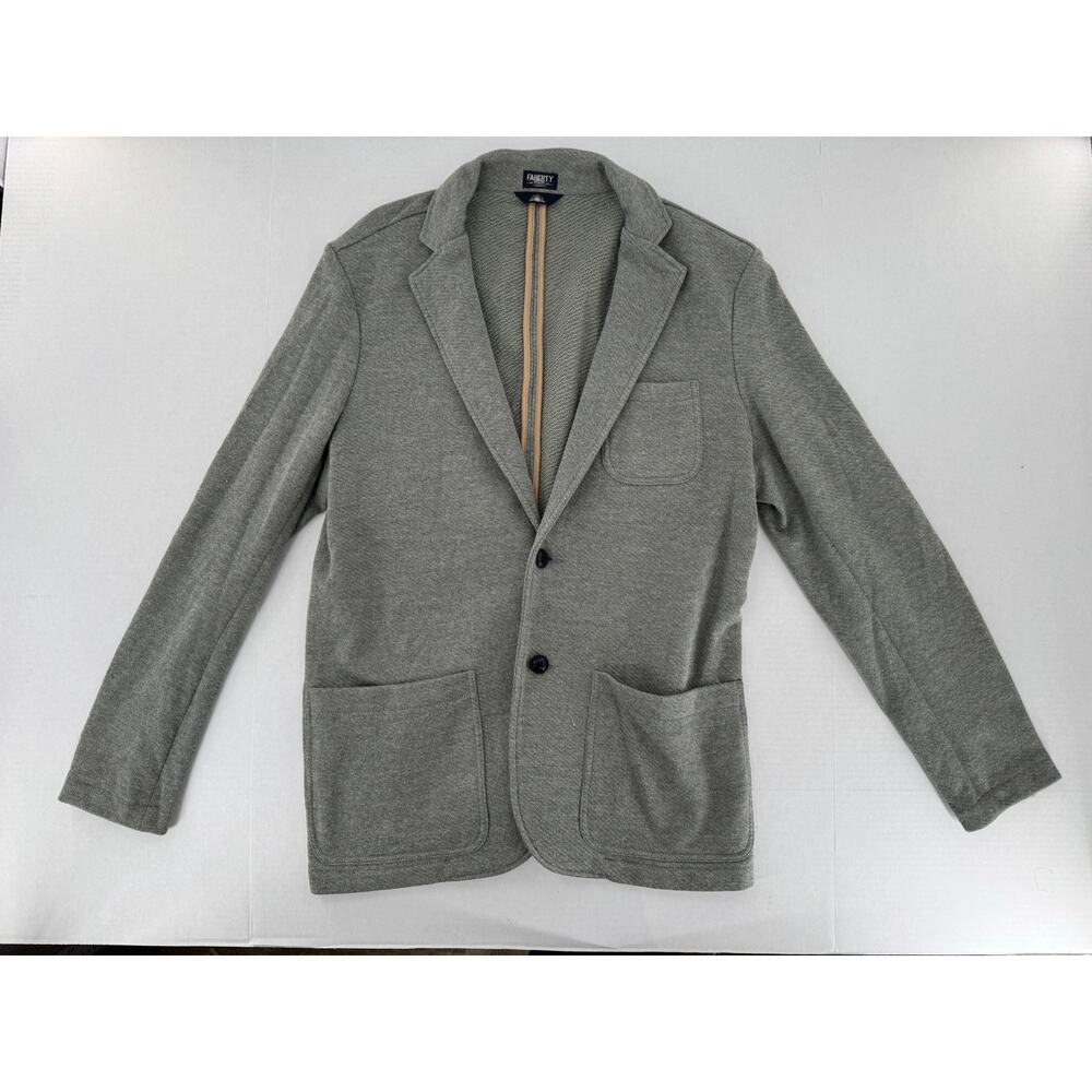 Faherty Inlet Knit Blazer Mens Sz M Slim Fit Stretch Sweatshirt Jacket